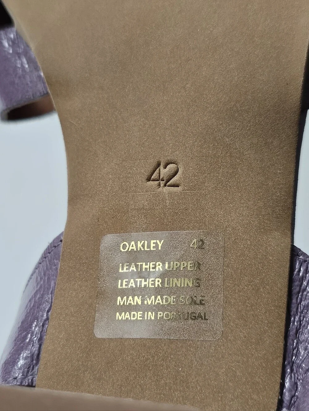 Miz Mooz Oakley Leather Block Heel Sandals Lavender Lilac EU 42 US 11 Portugal